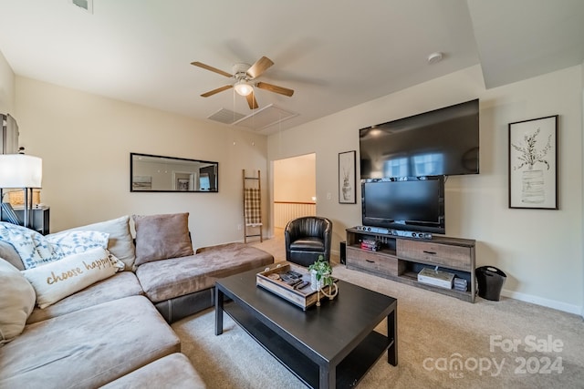 view of carpeted living room