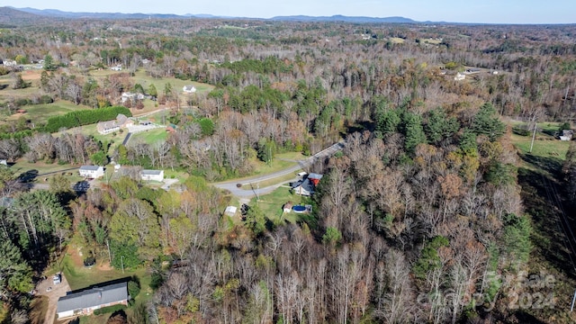 aerial view featuring a mountain view