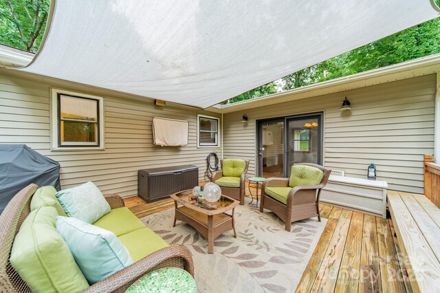 2109 Rock Springs Cir, Denver, NC 28037 - wooden deck with outdoor lounge area