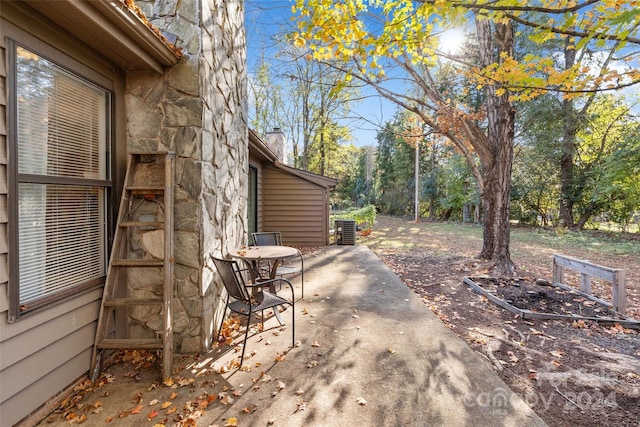 view of patio featuring central AC