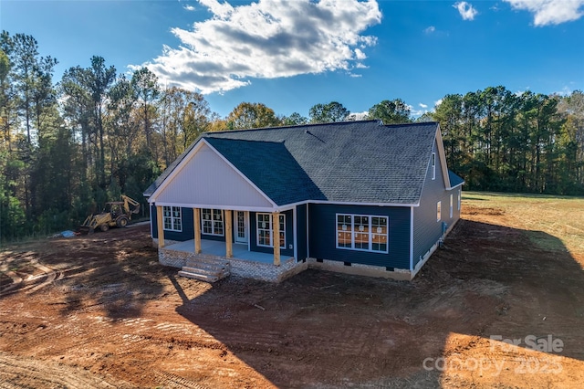 view of front of home with a porch