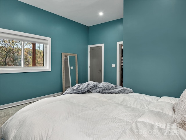 view of carpeted bedroom