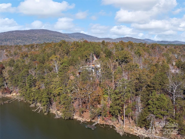 mountain view with a water view