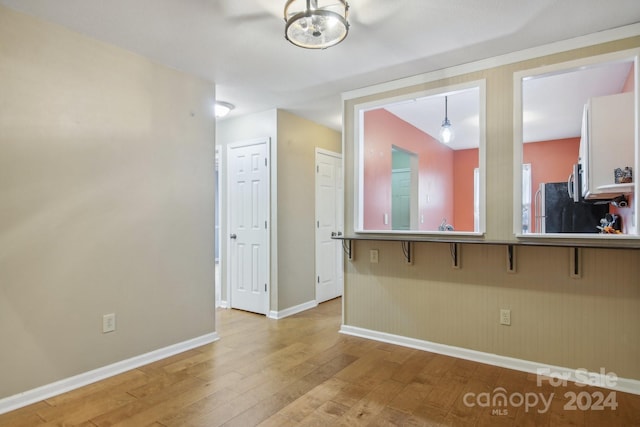 interior space featuring light wood-type flooring