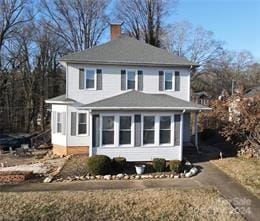 exterior space with a sunroom