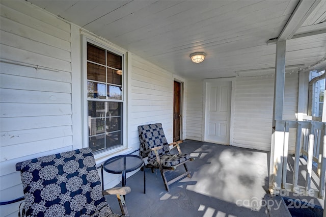 view of patio with a porch