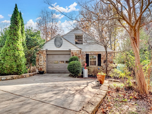 front of property with a garage