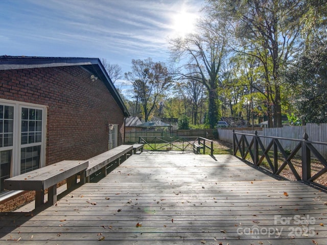 view of wooden terrace