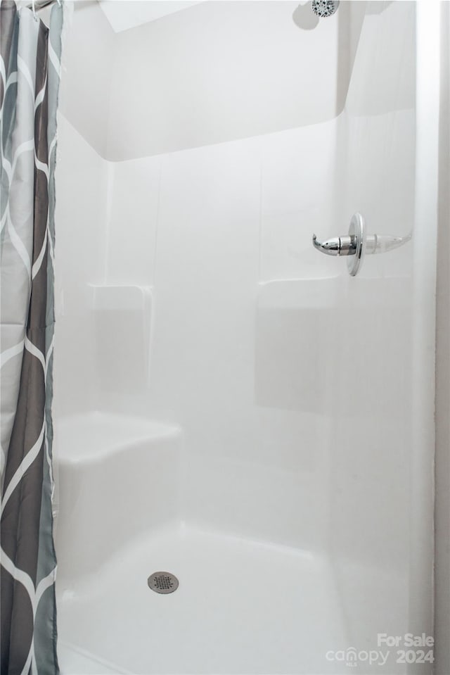 bathroom featuring a shower with shower curtain