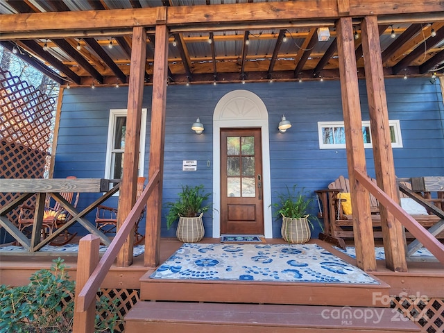 view of wooden deck