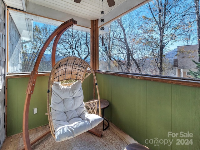 view of patio with ceiling fan