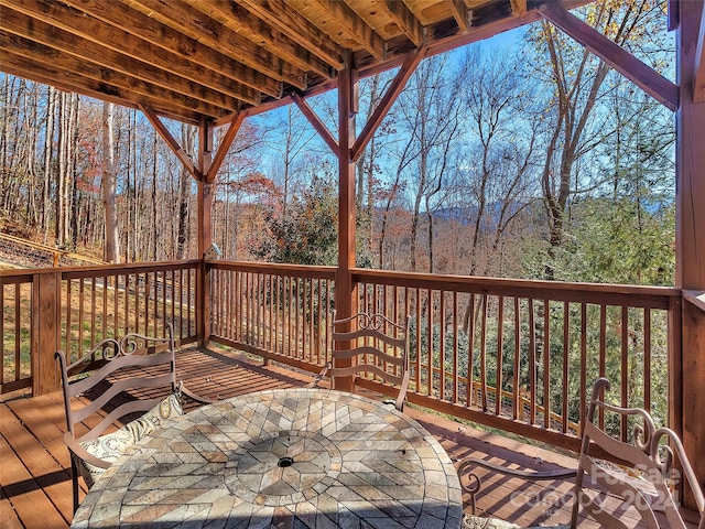 view of wooden terrace