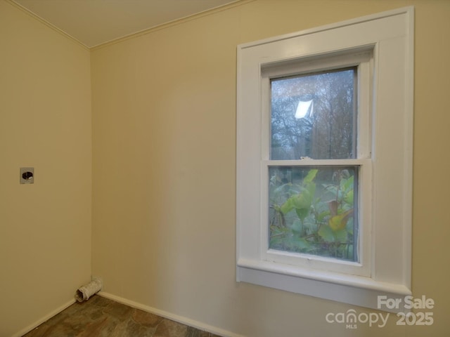 interior space with electric dryer hookup