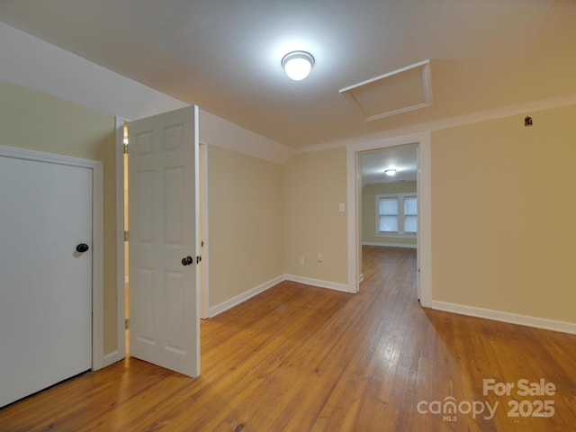 empty room featuring light hardwood / wood-style floors