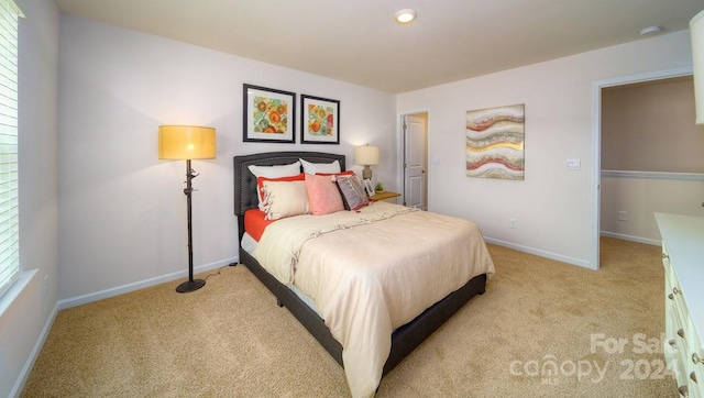 view of carpeted bedroom