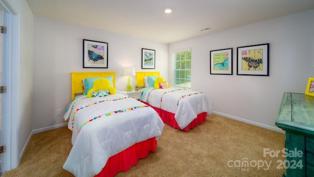 view of carpeted bedroom