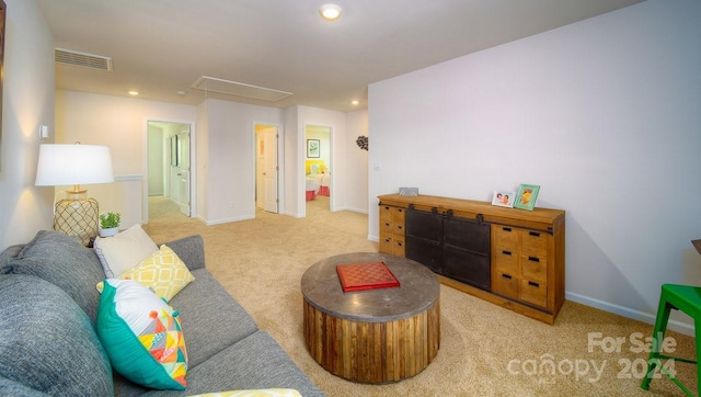 view of carpeted living room