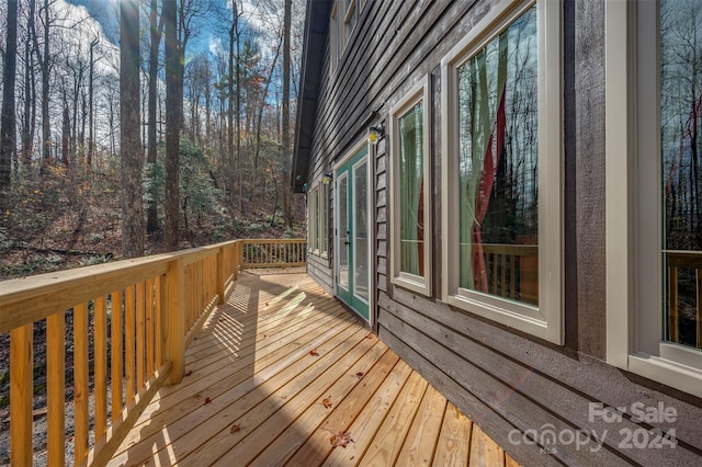 view of wooden deck