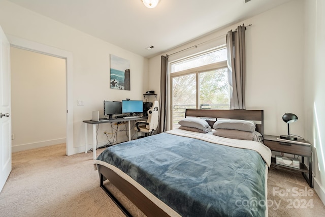 view of carpeted bedroom