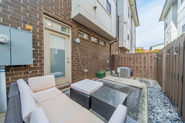 view of patio featuring cooling unit