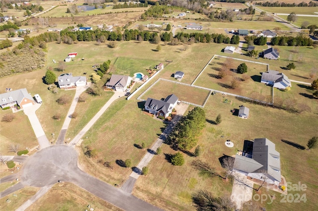 drone / aerial view featuring a rural view