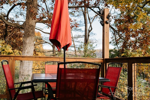 view of wooden deck