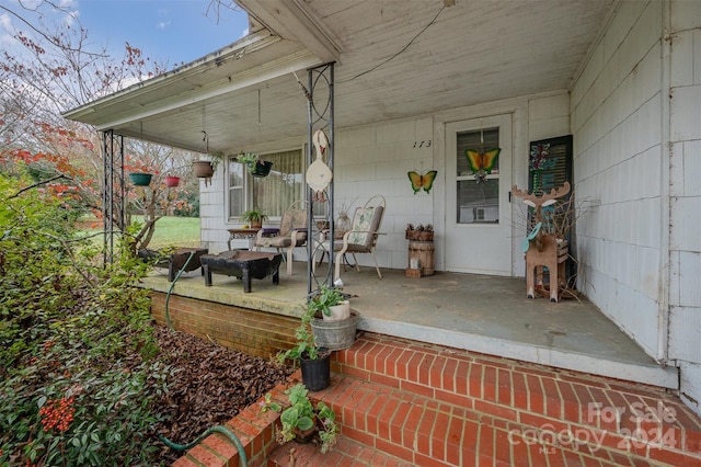 view of patio with a porch