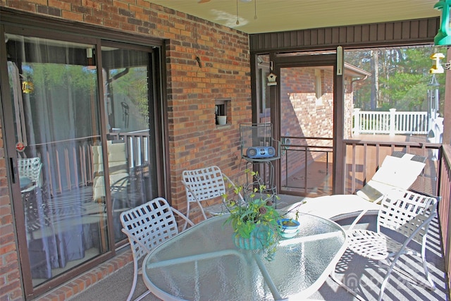 view of sunroom / solarium