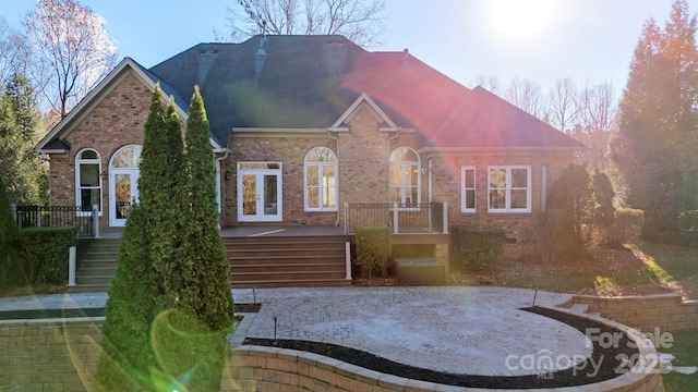 view of front of house with french doors