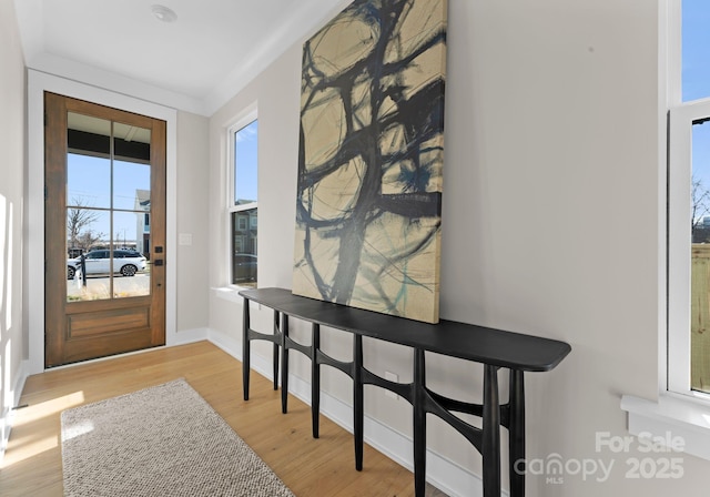 entryway featuring light wood-type flooring