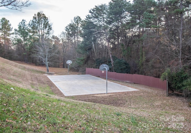 view of basketball court