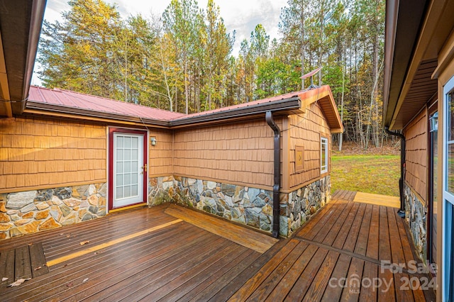 view of wooden deck