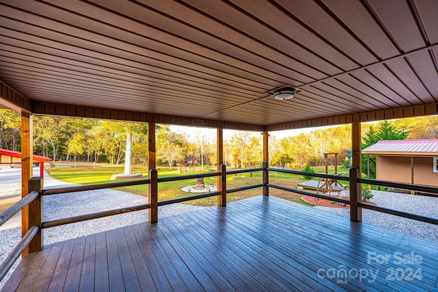 view of wooden terrace