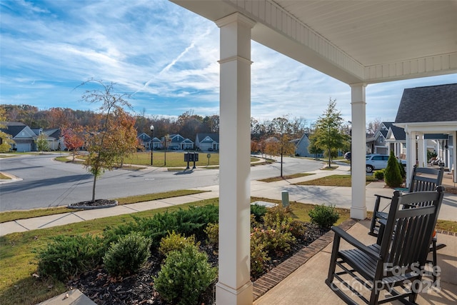 view of patio with a porch