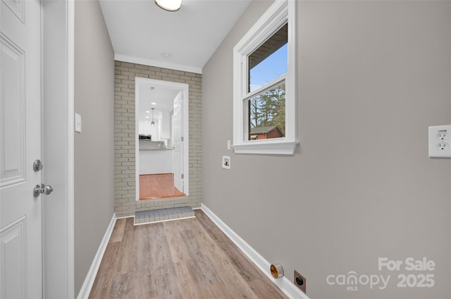 hall featuring light hardwood / wood-style flooring