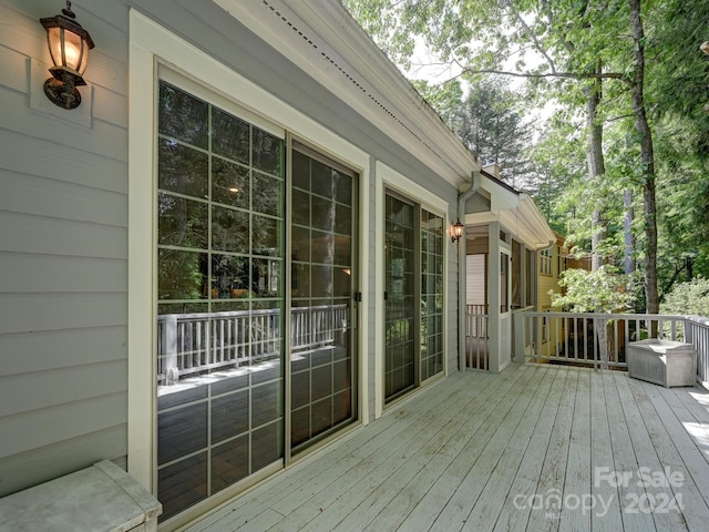 view of wooden deck