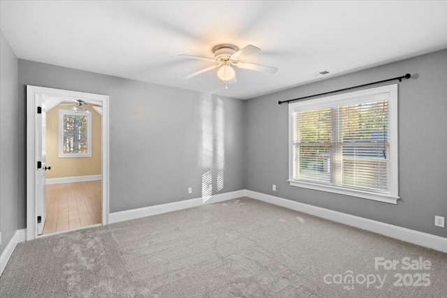 view of carpeted spare room