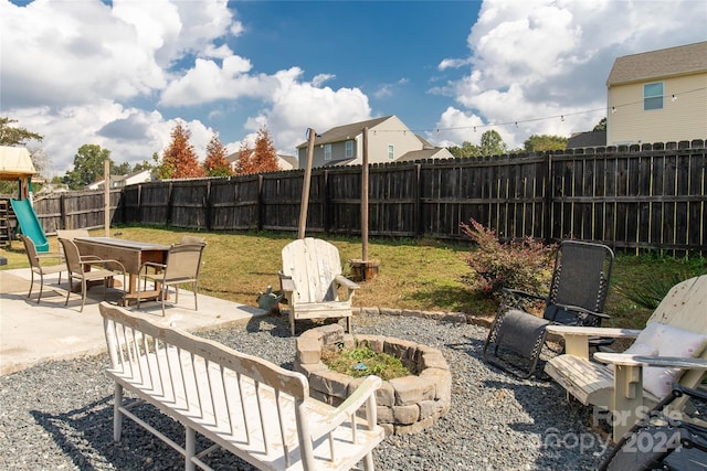 view of yard with a patio