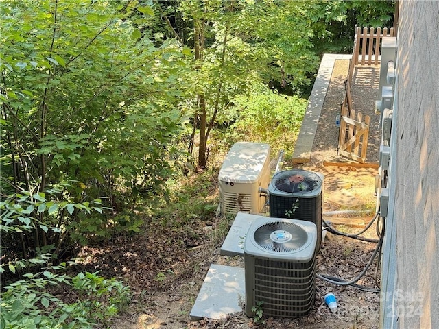 exterior details featuring central AC unit