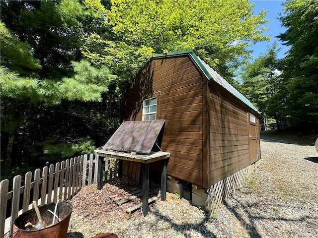 view of outdoor structure