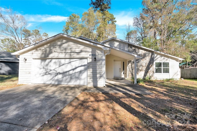 ranch-style house with a garage