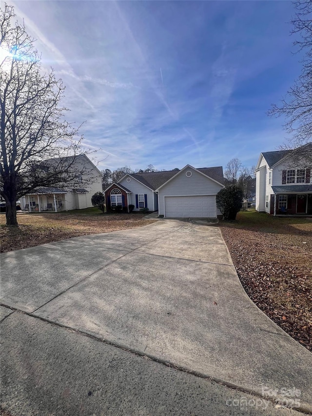 ranch-style house with a garage