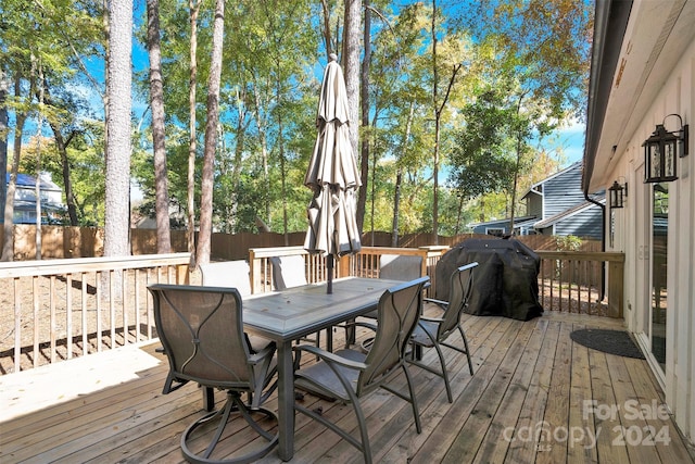 deck with grilling area