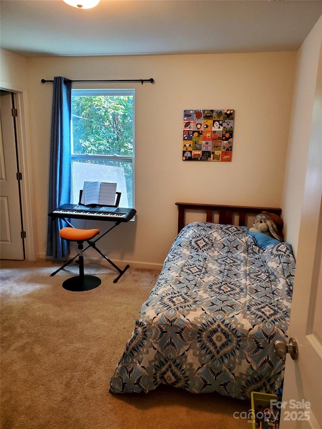 view of carpeted bedroom