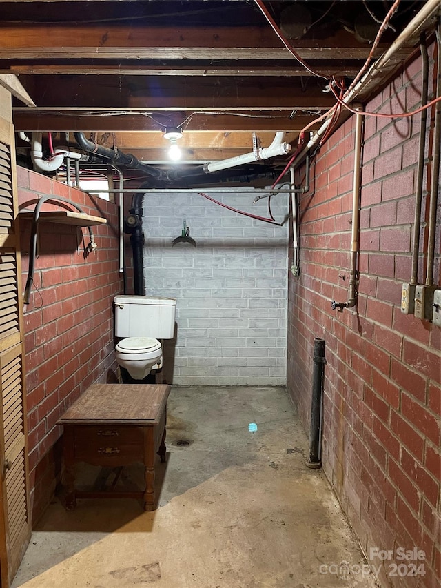 view of basement