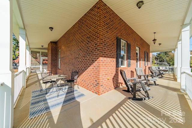 view of patio / terrace featuring a porch