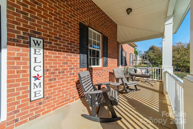 exterior space with a porch