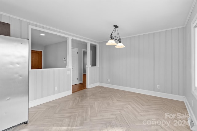 1532 Starbrook Dr, Charlotte, NC 28210 - spare room featuring baseboards and ornamental molding