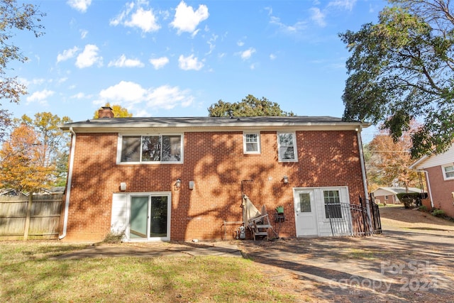 1532 Starbrook Dr, Charlotte, NC 28210 - rear view of property featuring a chimney and brick siding