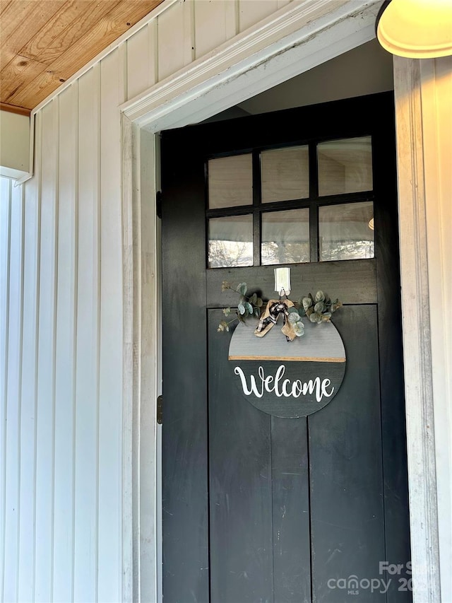 view of doorway to property